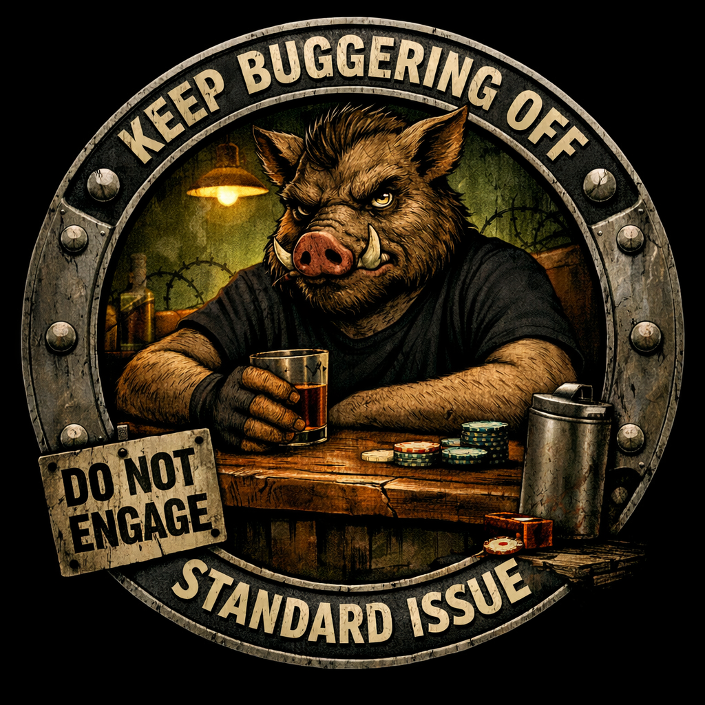 K-B-O Bugger Off Standard Issue