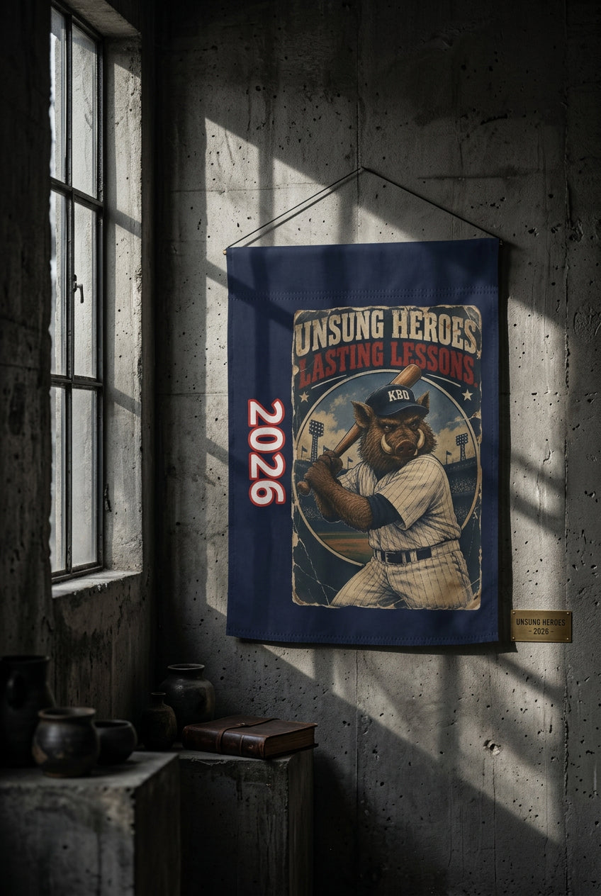 KBO Unsung heroes Garden flag – K-B-O Standard Supply