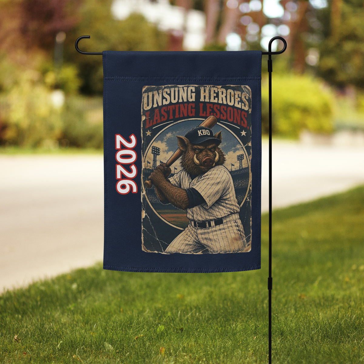 KBO Unsung heroes Garden flag – K-B-O Standard Supply