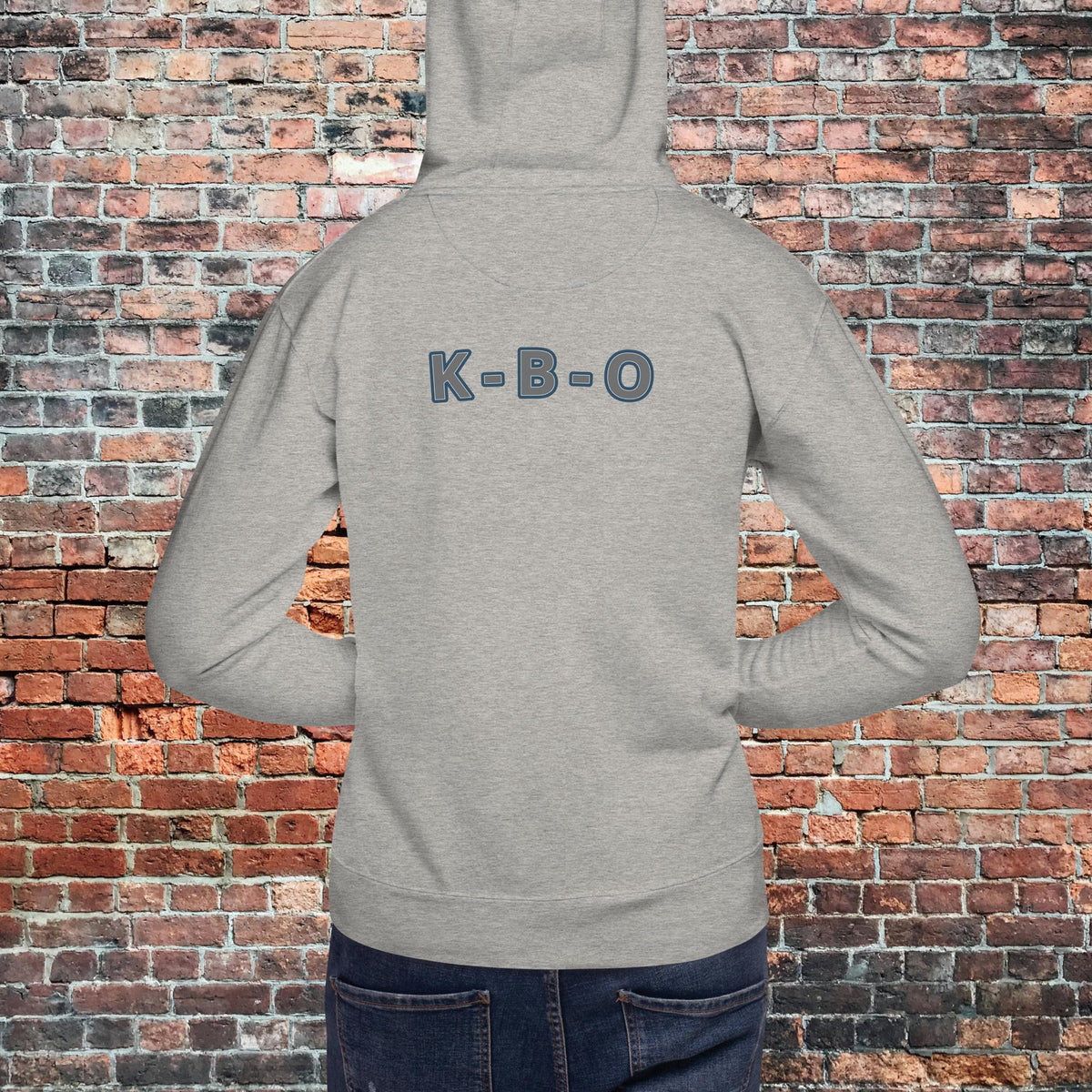 KBO Mill City Rhythm Hoodie | Police, carbon grey, back view