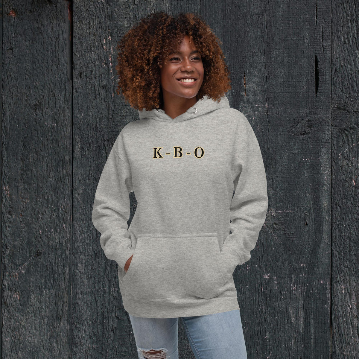 KBO “Headlamps On” Search & Rescue/EMS Heritage Unisex Hoodie, carbon grey, front view
