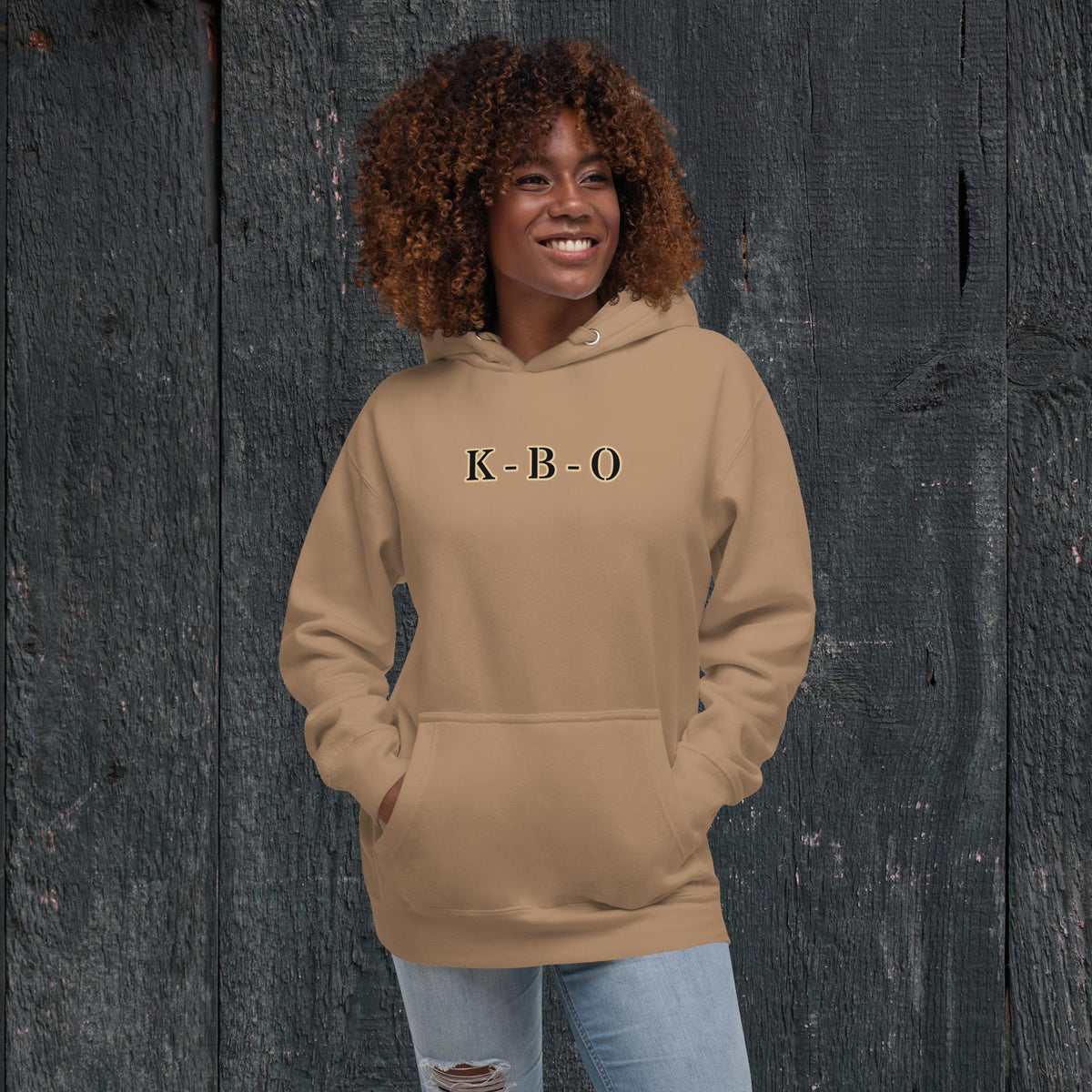 KBO “Headlamps On” Search & Rescue/EMS Heritage Unisex Hoodie, latte, front view