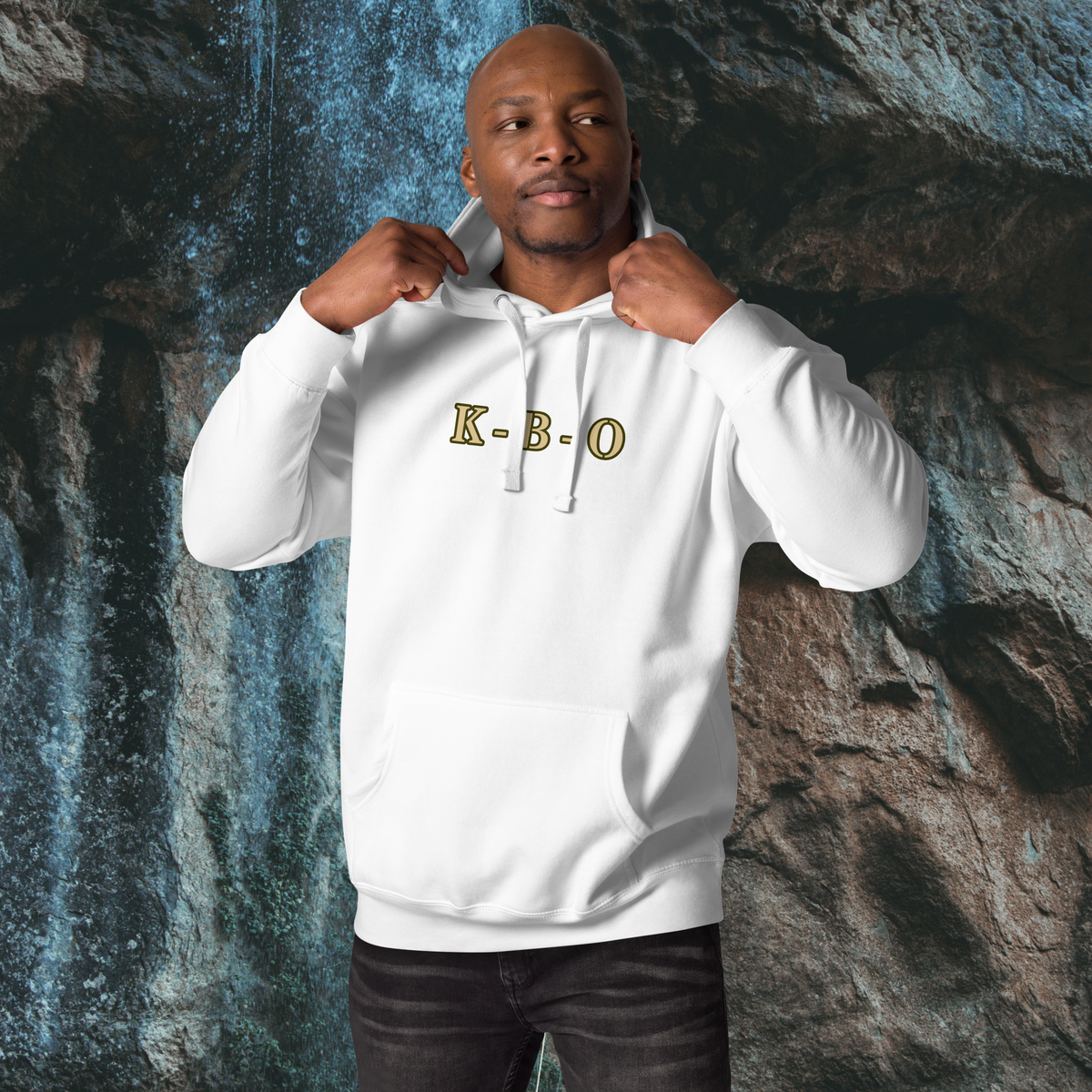 US Search & Rescue Boar Pullover Hoodie | Heavyweight Unisex Graphic Fleece, white, front view