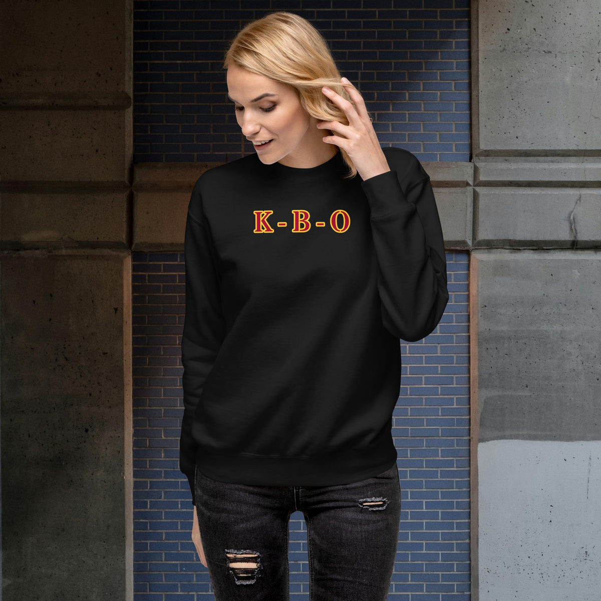 U.S. Fire Service Unisex Crewneck Sweatshirt | Heavyweight Fleece, black, front view