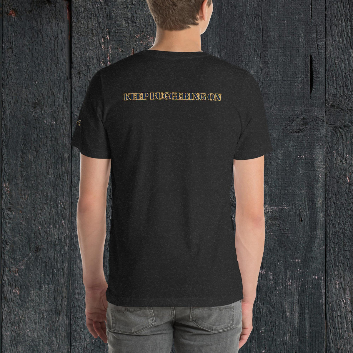 Paws and Duty — Official KBO Unisex T-Shirt, black heather, back view