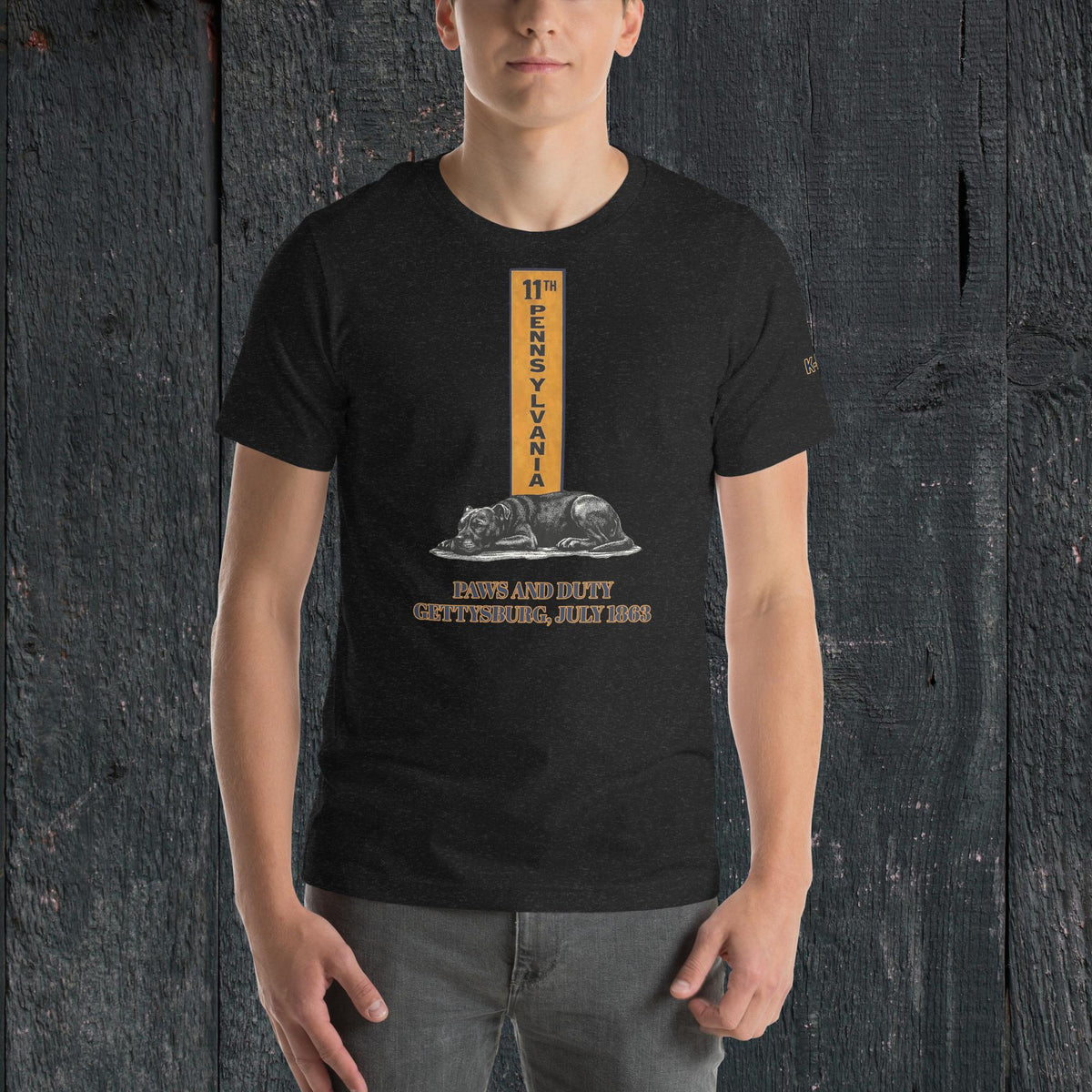 Paws and Duty — Official KBO Unisex T-Shirt, black heather, front view