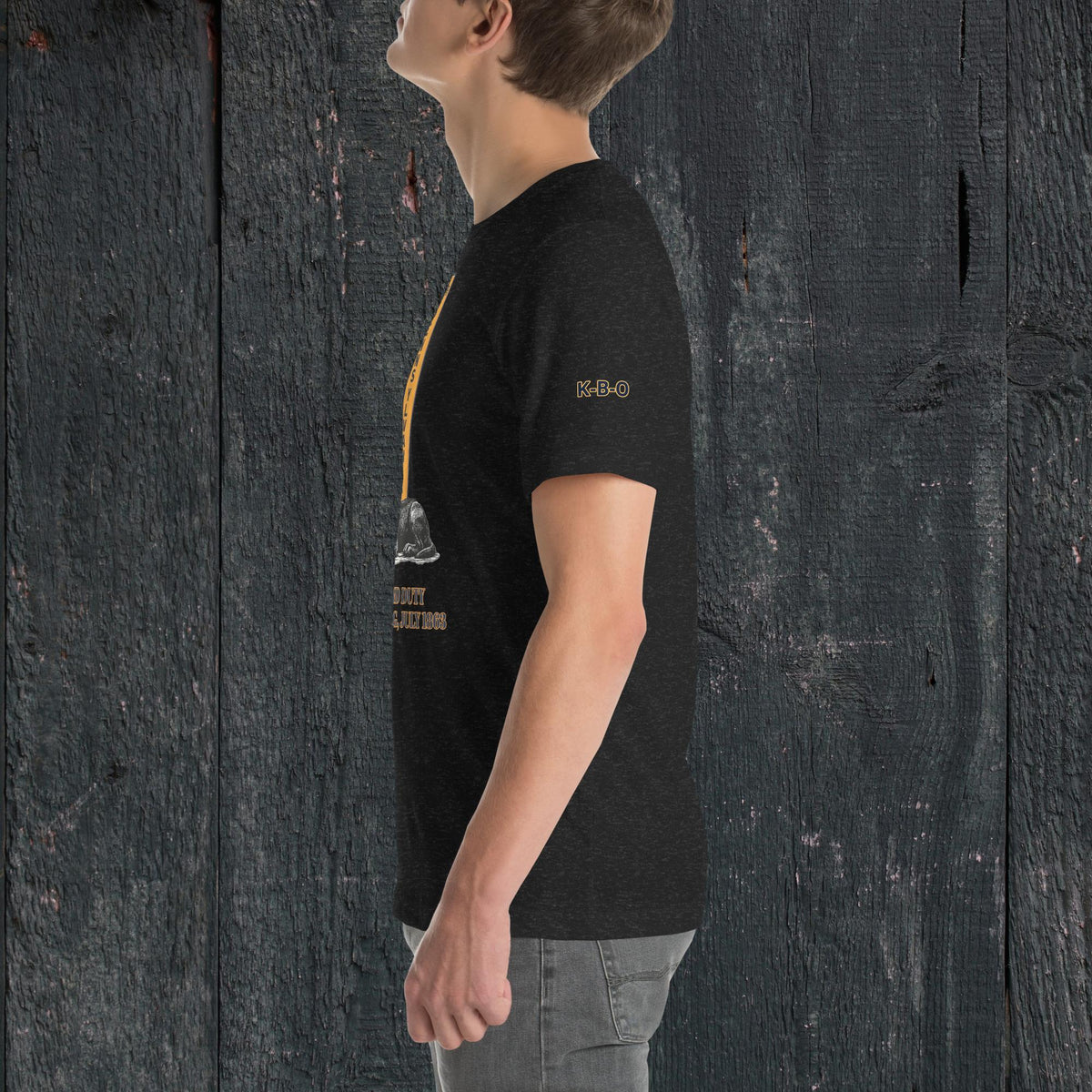 Paws and Duty — Official KBO Unisex T-Shirt, black heather, left view