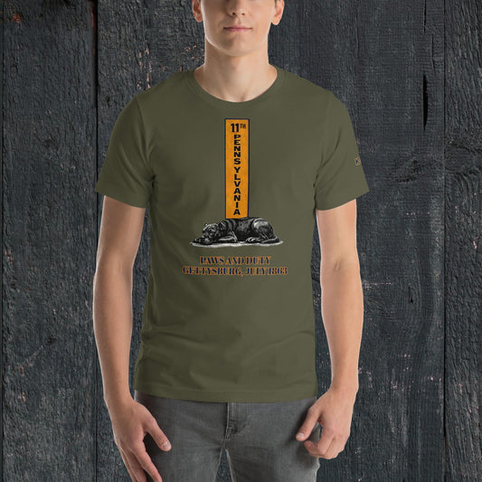 Paws and Duty — Official KBO Unisex T-Shirt, military green, front view