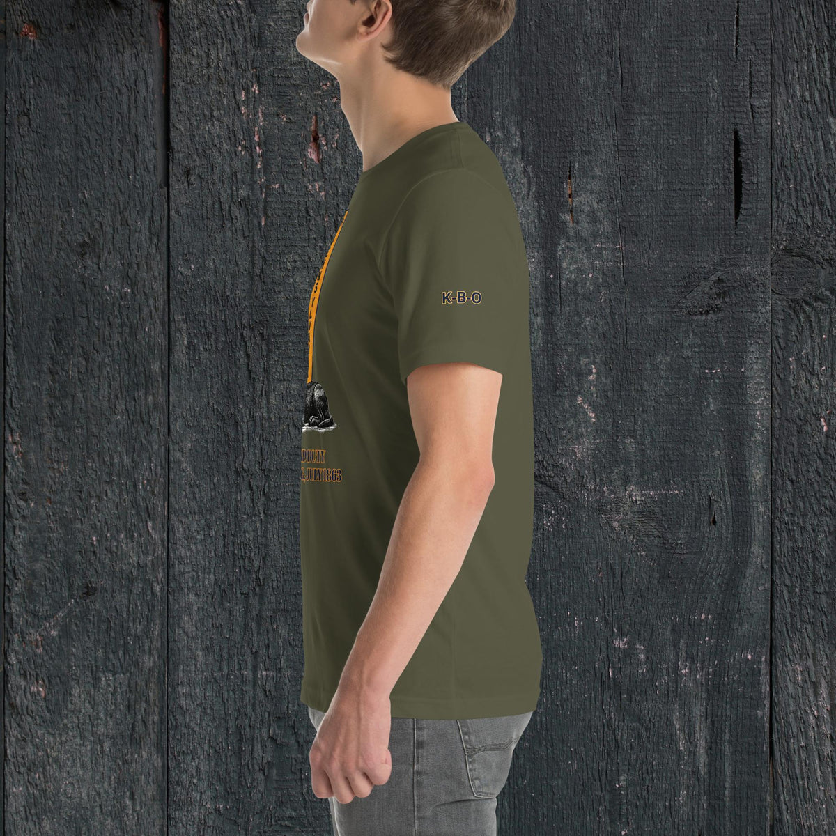 Paws and Duty — Official KBO Unisex T-Shirt, military green, left view