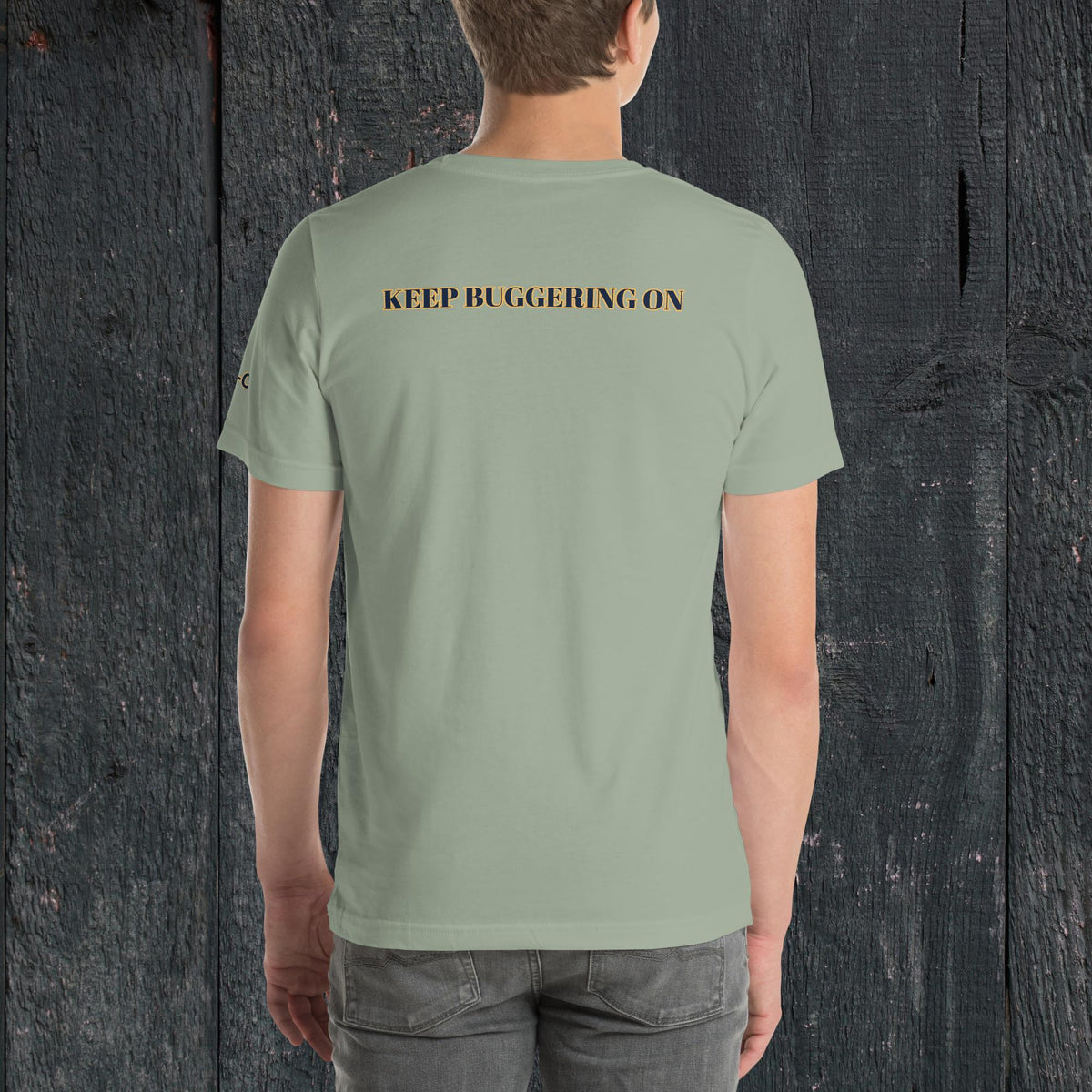 Paws and Duty — Official KBO Unisex T-Shirt, sage, back view