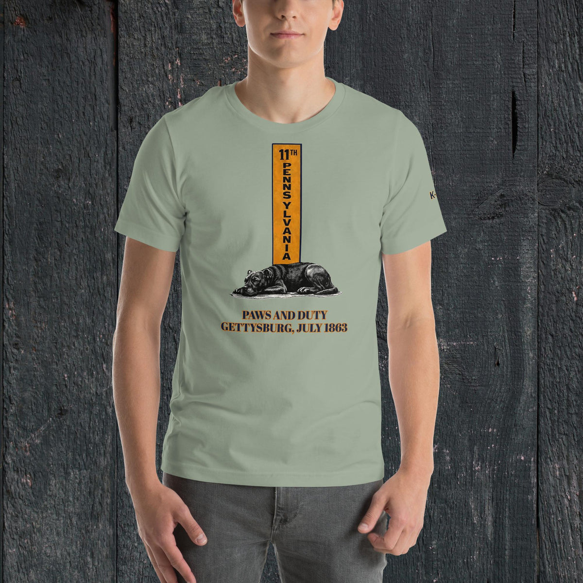 Paws and Duty — Official KBO Unisex T-Shirt, sage, front view