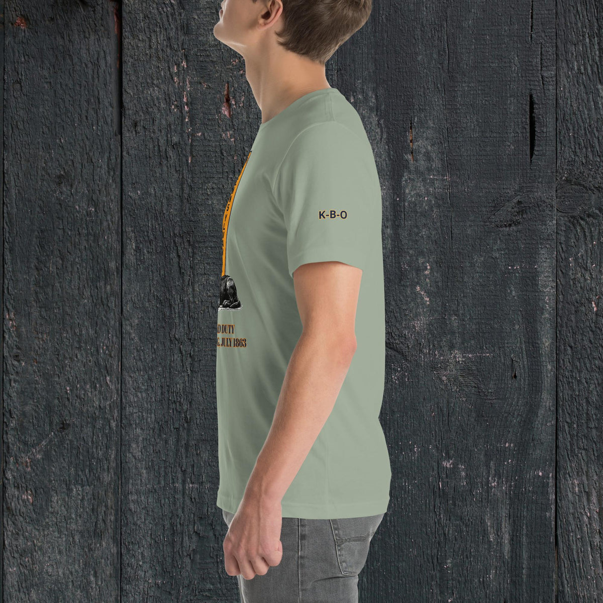 Paws and Duty — Official KBO Unisex T-Shirt, sage, left view