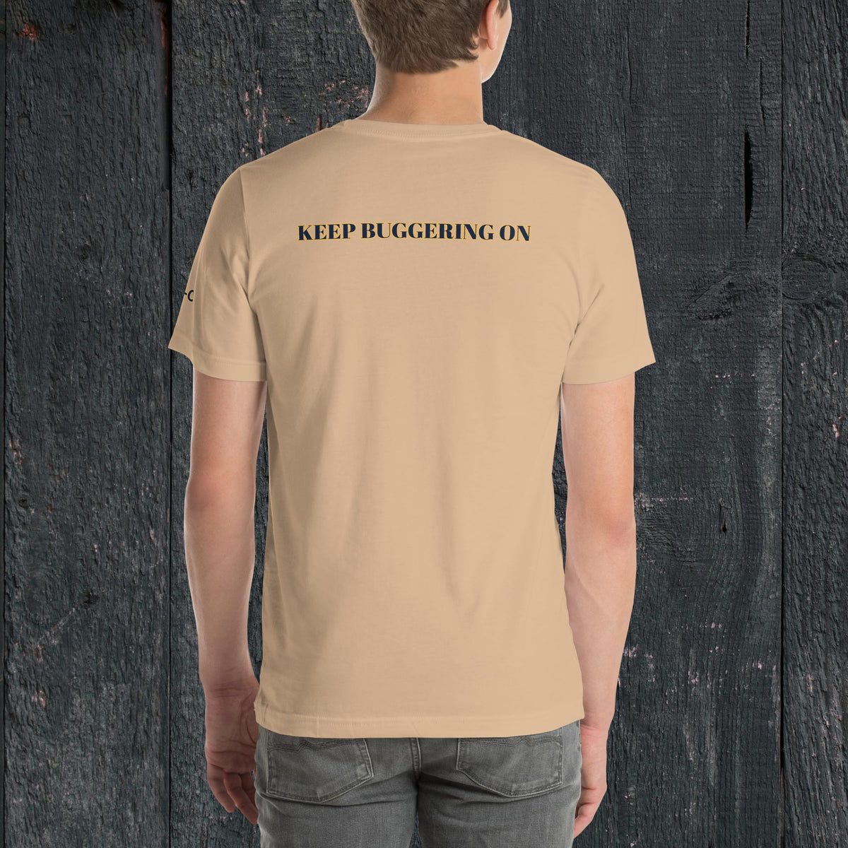Paws and Duty — Official KBO Unisex T-Shirt, tan, back view