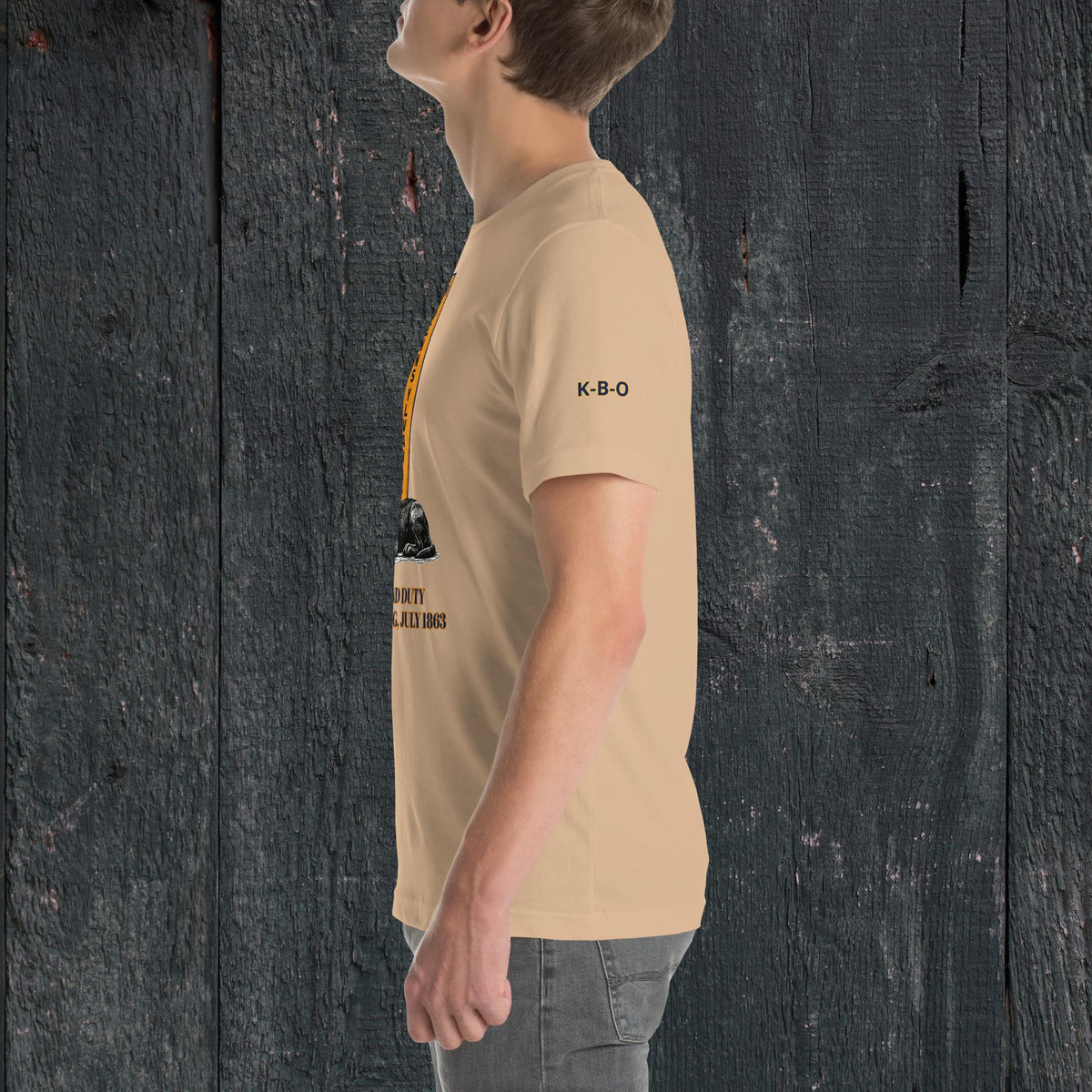 Paws and Duty — Official KBO Unisex T-Shirt, tan, left view