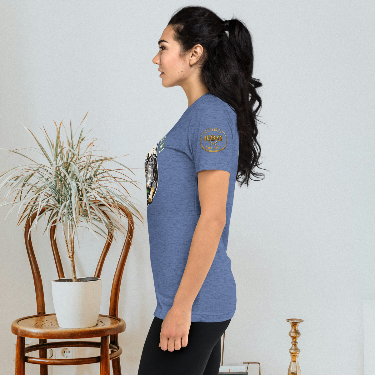 “Local Rule No. 1” Vintage Unisex Tri-Blend Tee, blue, left view