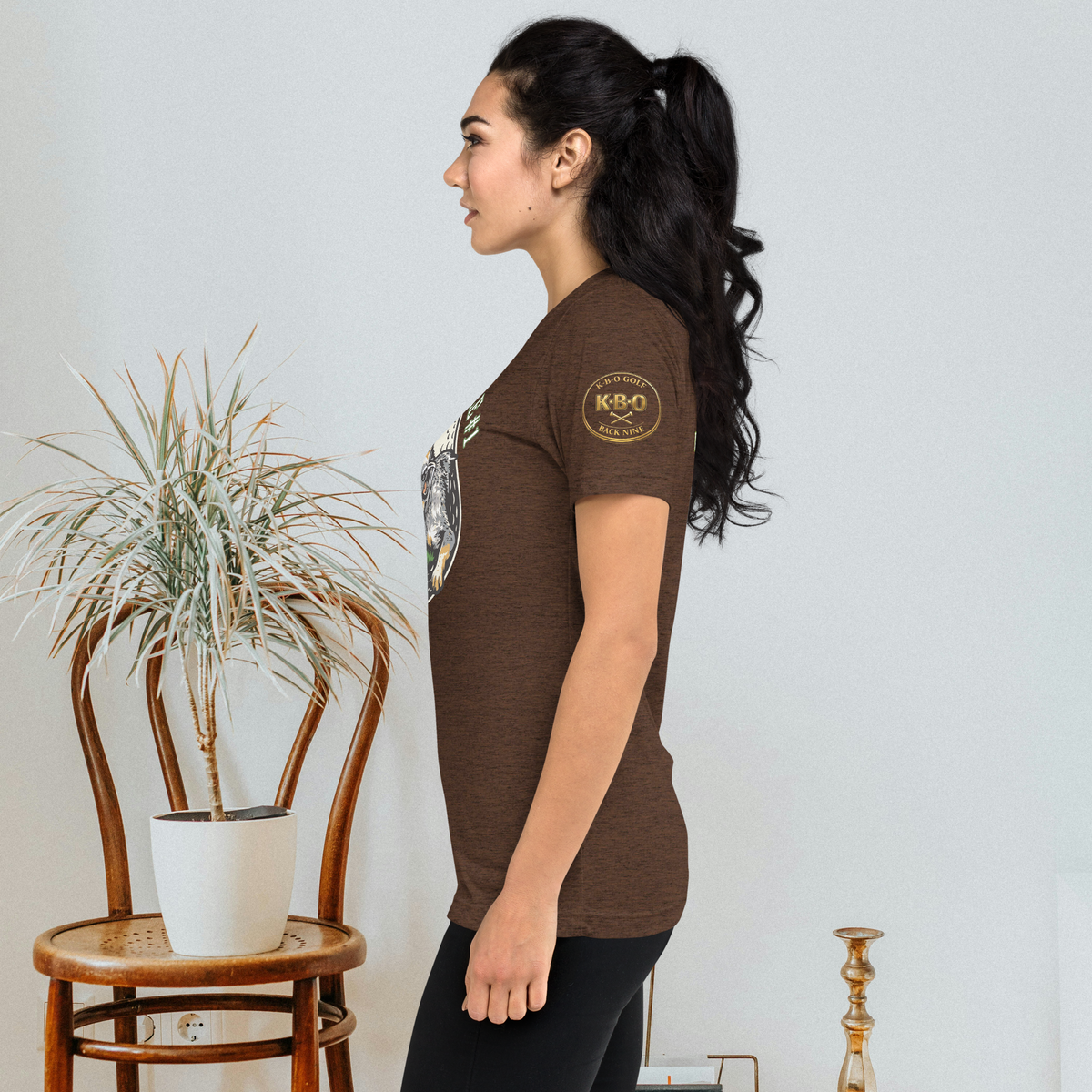 “Local Rule No. 1” Vintage Unisex Tri-Blend Tee, brown, left view