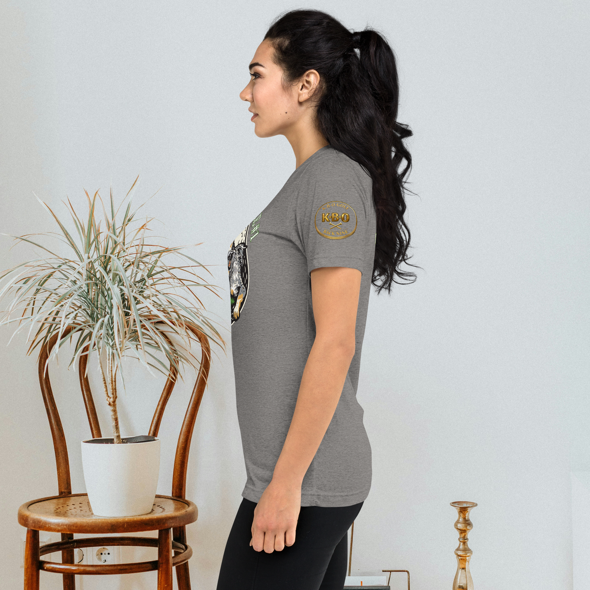 “Local Rule No. 1” Vintage Unisex Tri-Blend Tee, grey, left view