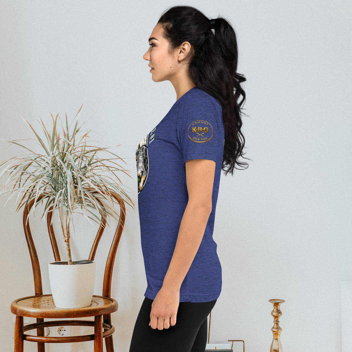 “Local Rule No. 1” Vintage Unisex Tri-Blend Tee, navy, left view
