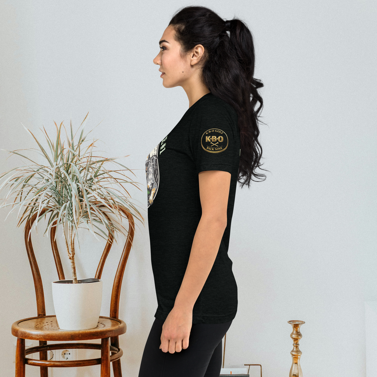 “Local Rule No. 1” Vintage Unisex Tri-Blend Tee, solid black, left view