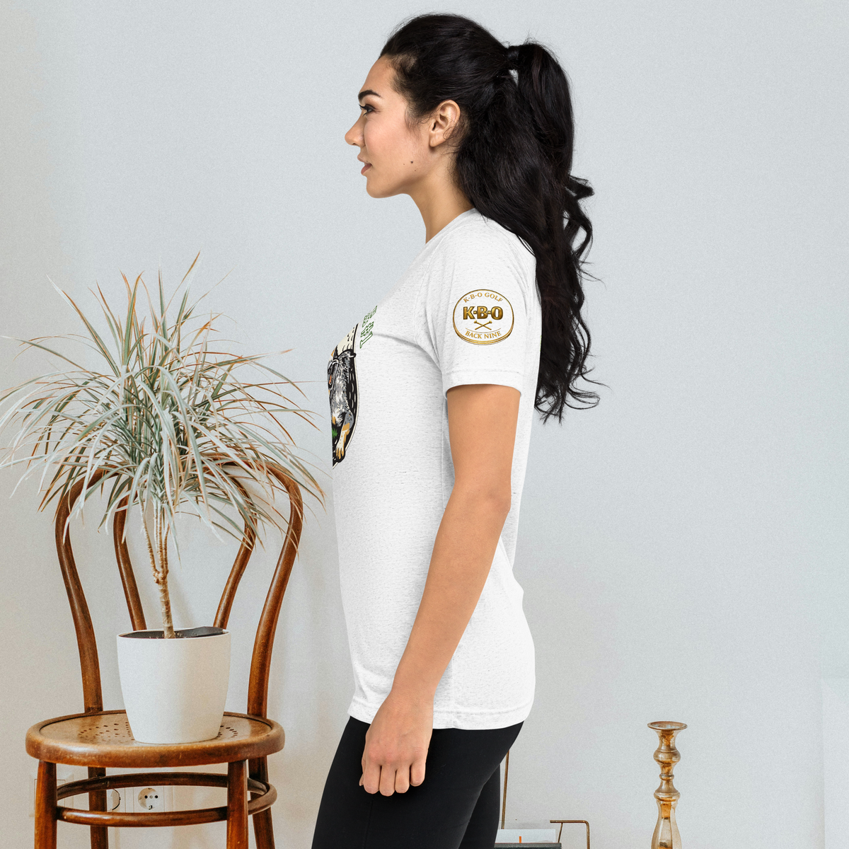 “Local Rule No. 1” Vintage Unisex Tri-Blend Tee, solid white, left view