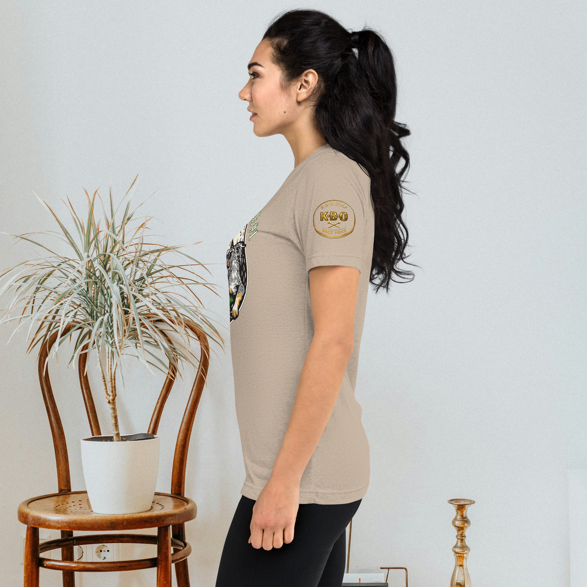 “Local Rule No. 1” Vintage Unisex Tri-Blend Tee, tan, left view